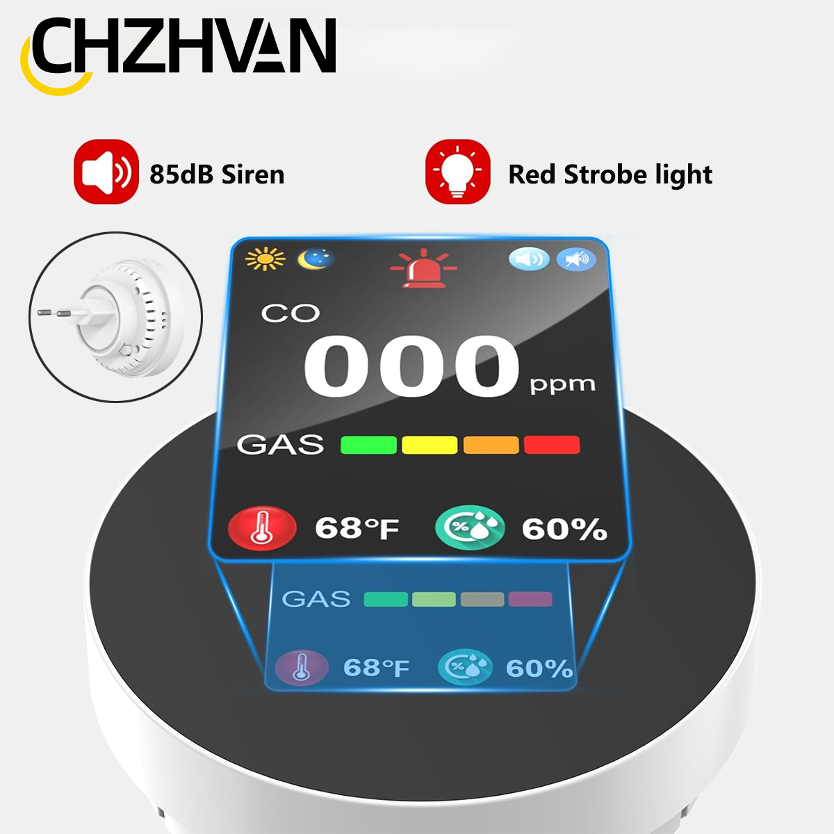 Home Cooking Gas - CHZHVAN Detector de monóxido de carbono